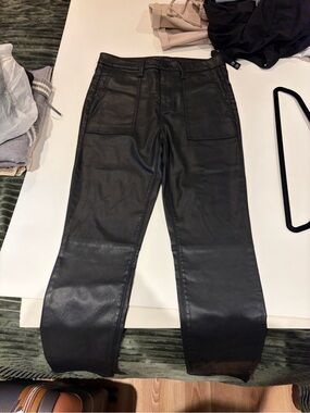 Sanctuary Black Straight-Leg Faux Leather Jeans *Never Worn*